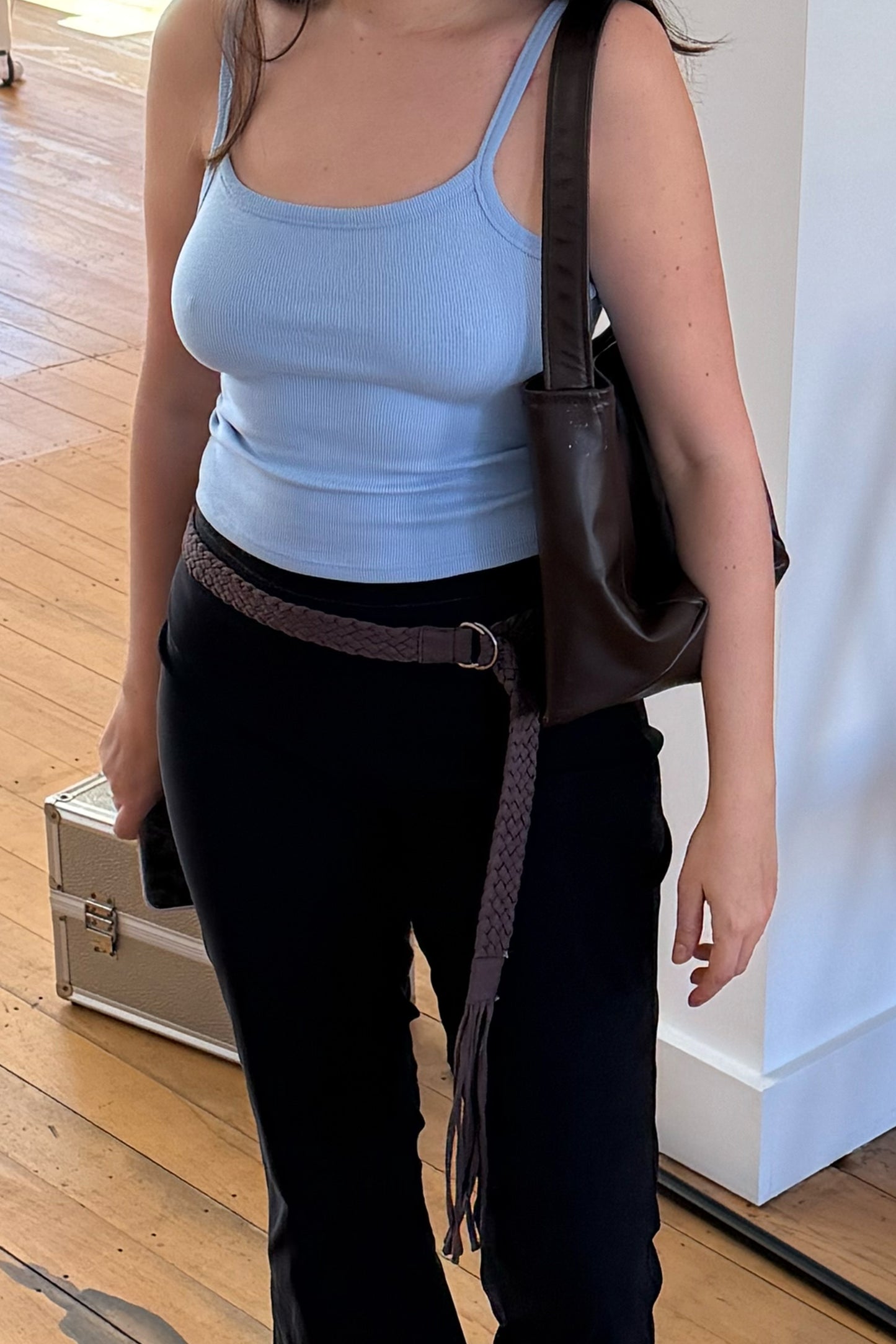 Ribbed Singlet Cielo
