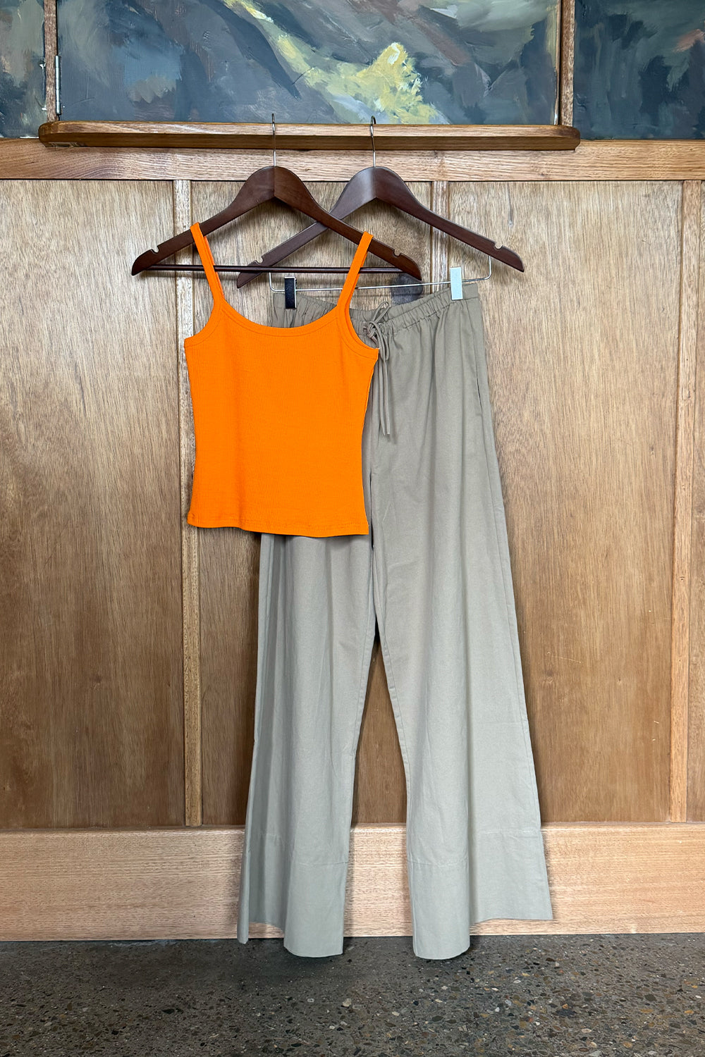 Ribbed Singlet Mandarino