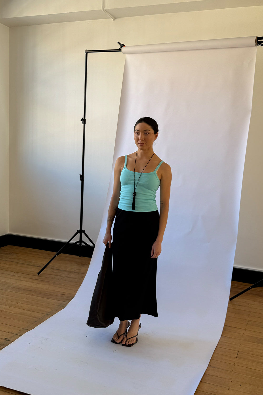 Ribbed Singlet Turchese