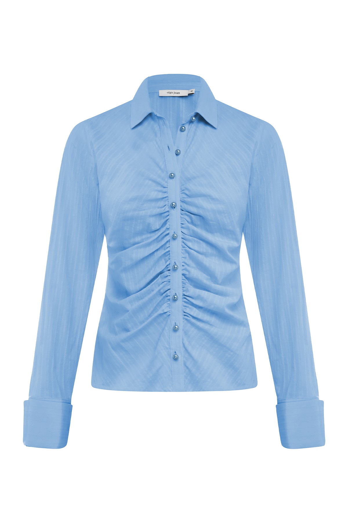 Ruched Front Shirt Azzurra