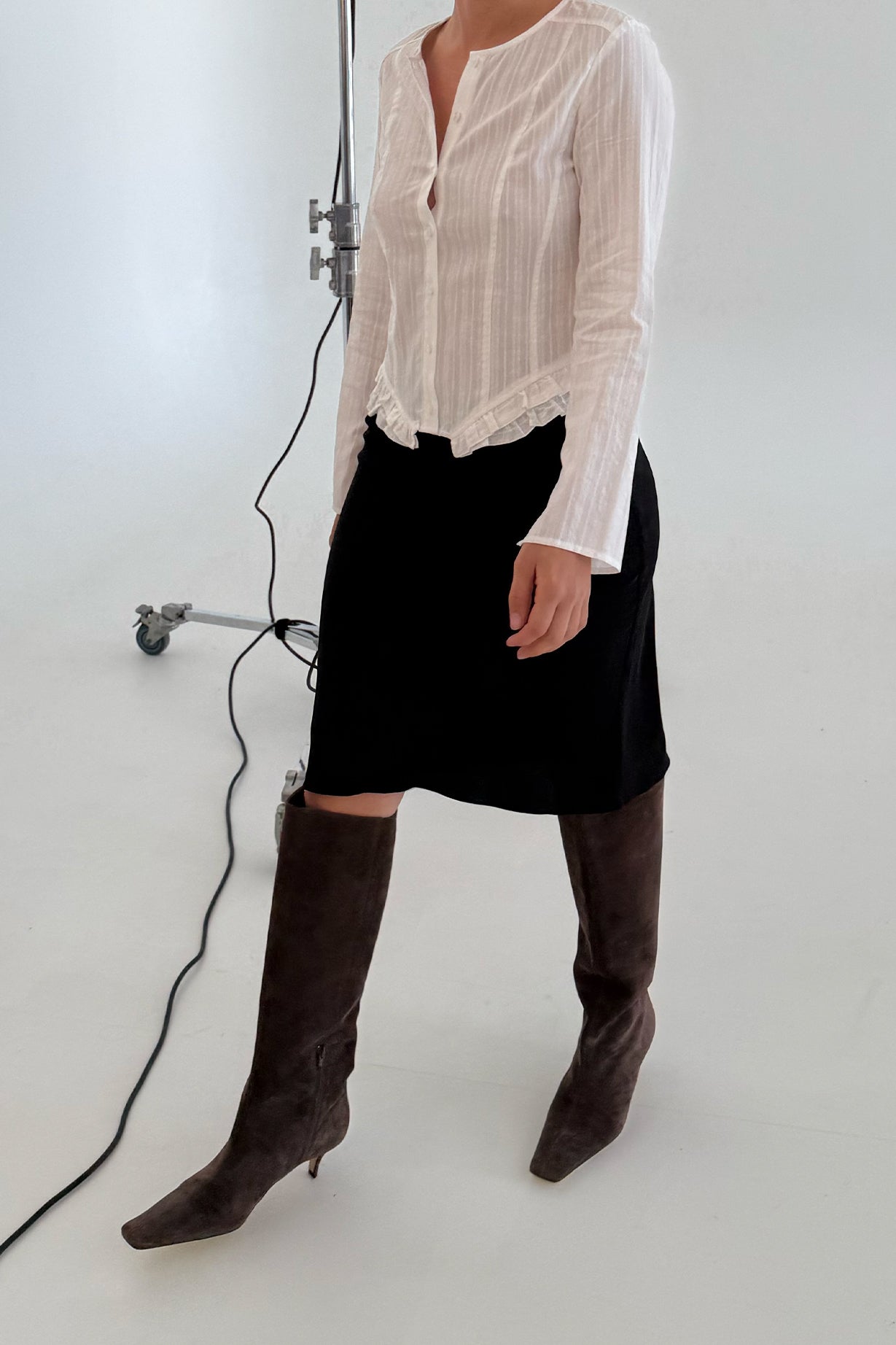 Ruffle-Hem Blouse Bianca