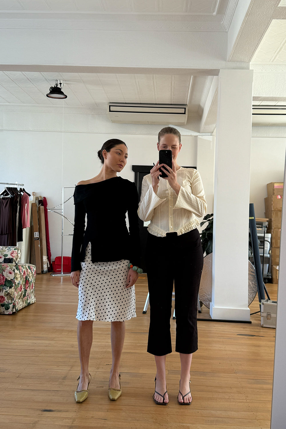 Ruffle-Hem Blouse Burro