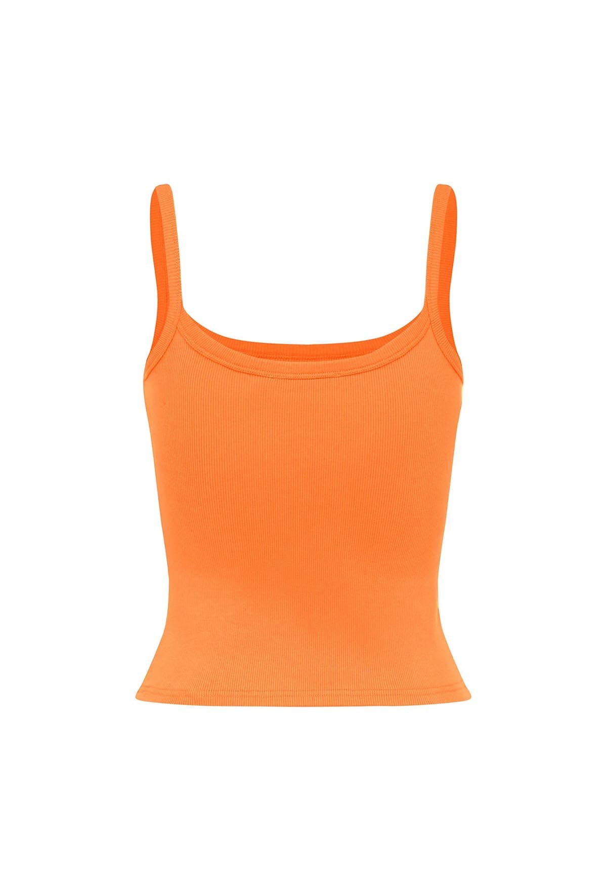 Ribbed Singlet Mandarino