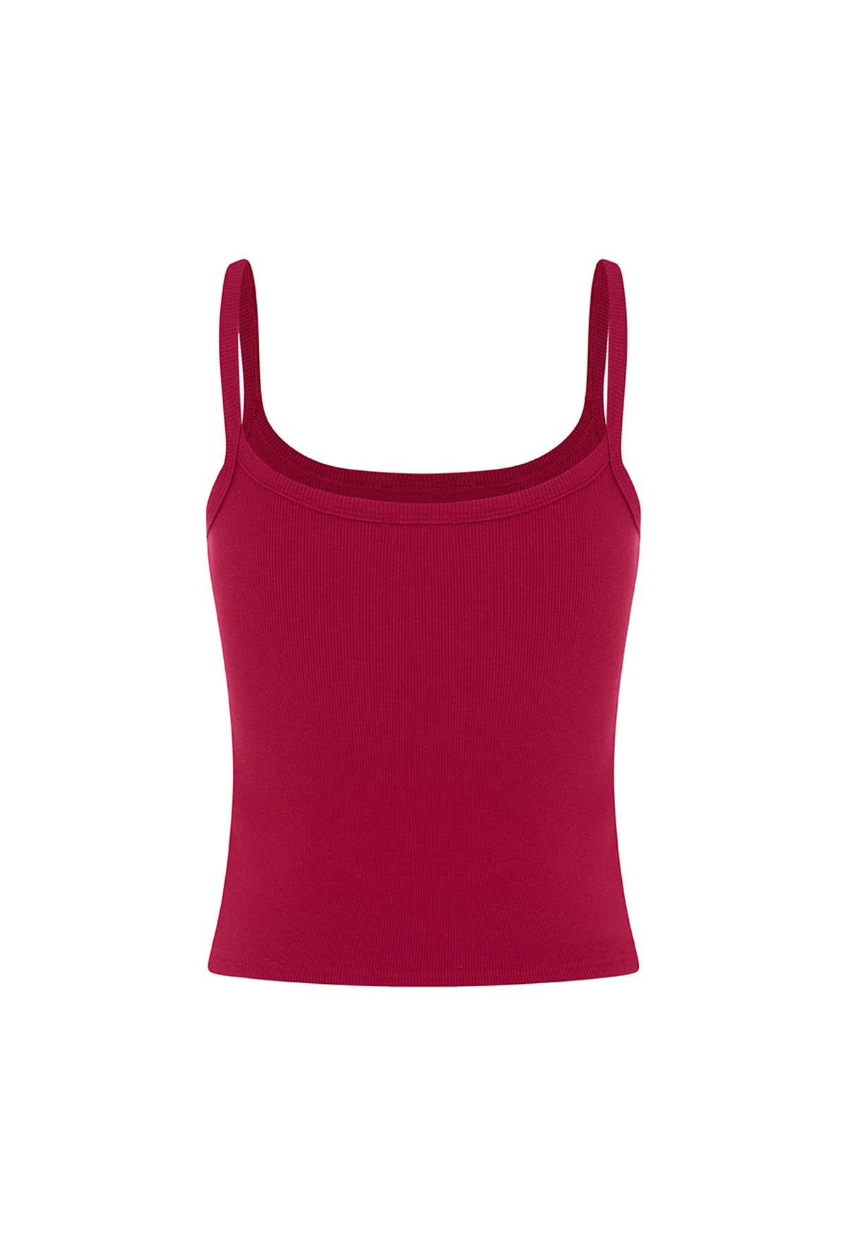 Ribbed Singlet Vino Rosso