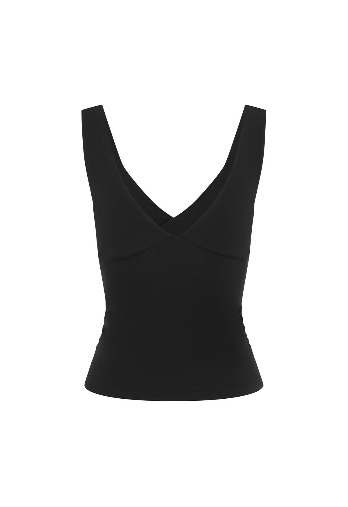Ruched Plunge Top Nera