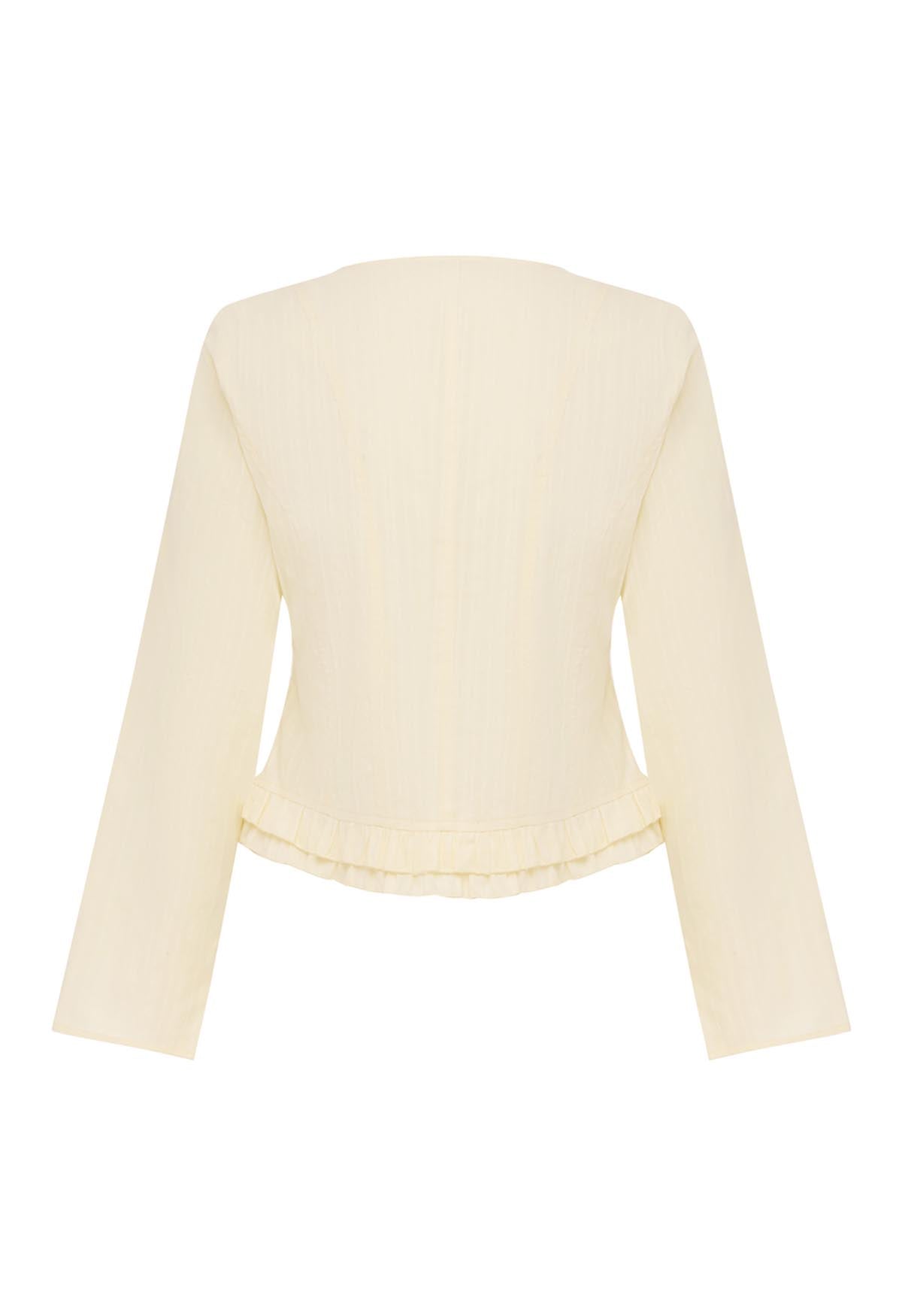 Ruffle-Hem Blouse Burro