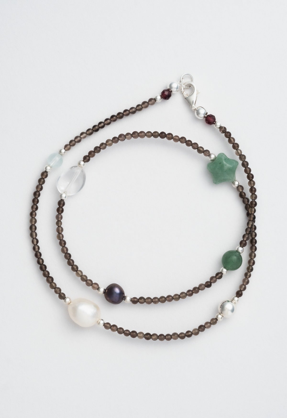 Sun Ray Astra Necklace Smoky Quartz