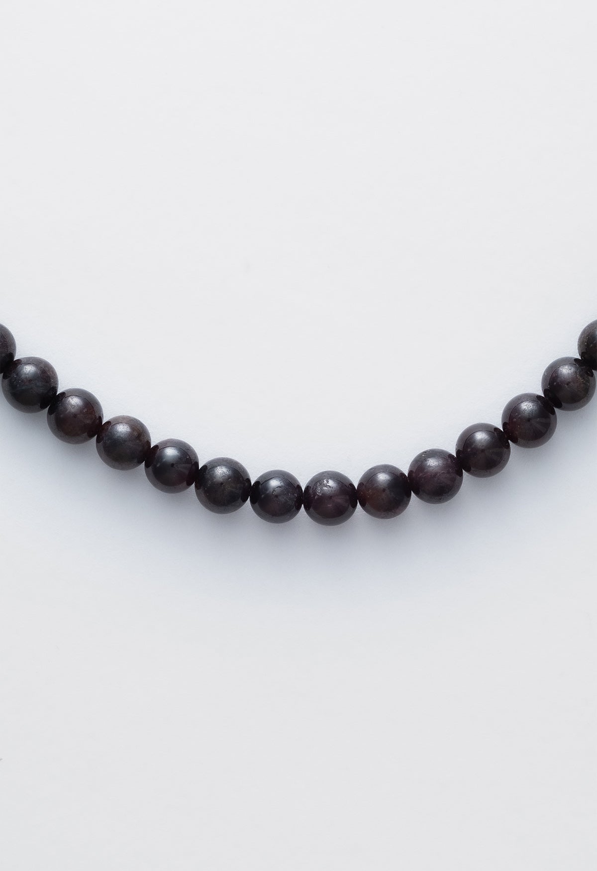 Sun Ray Necklace Garnet Silver 6mm