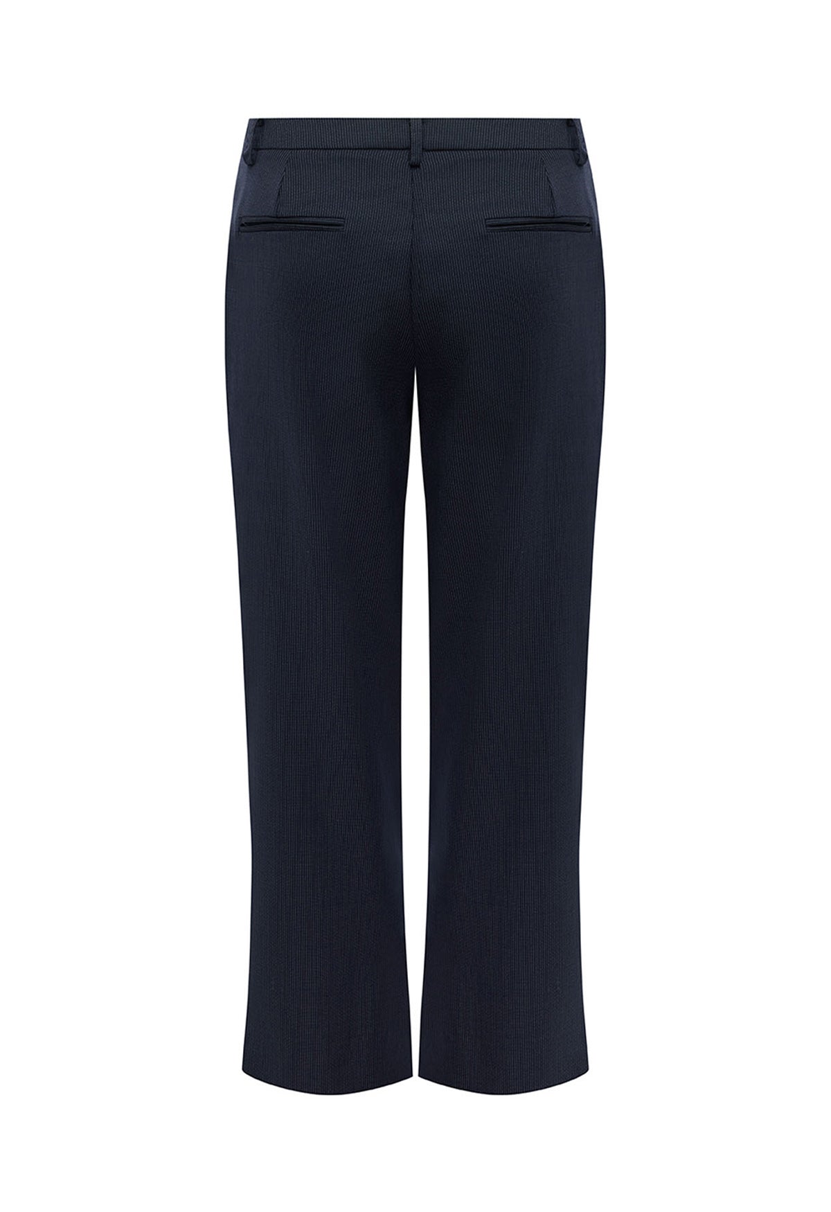 Tailored Low-Rise Pant Navy Pinstripe