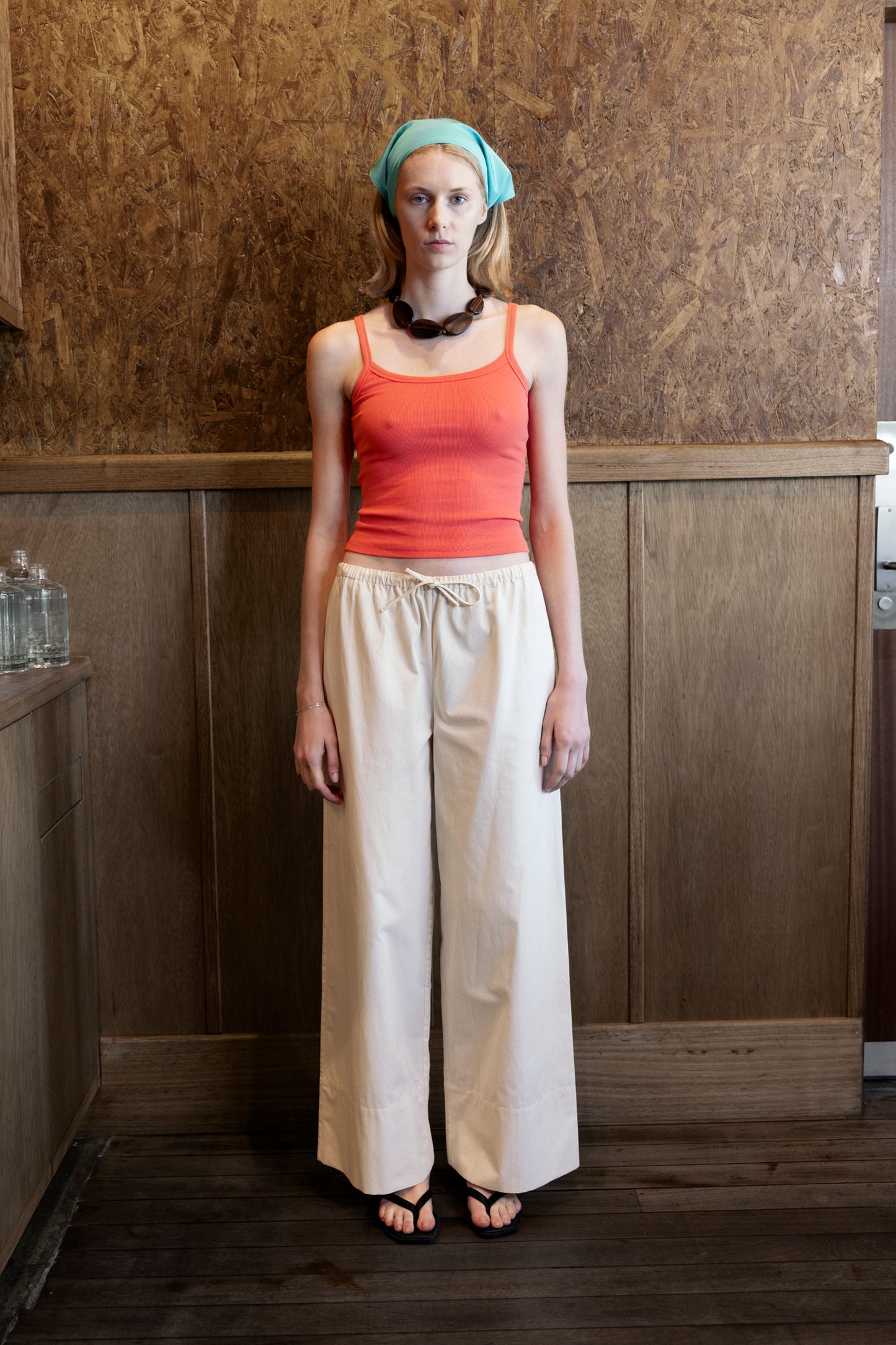 Mid-Rise Drawcord Pant Bianca