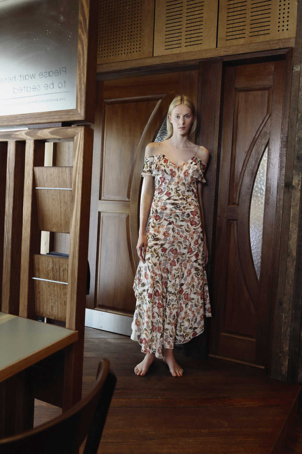 Flutter-Sleeve Dress Giardino