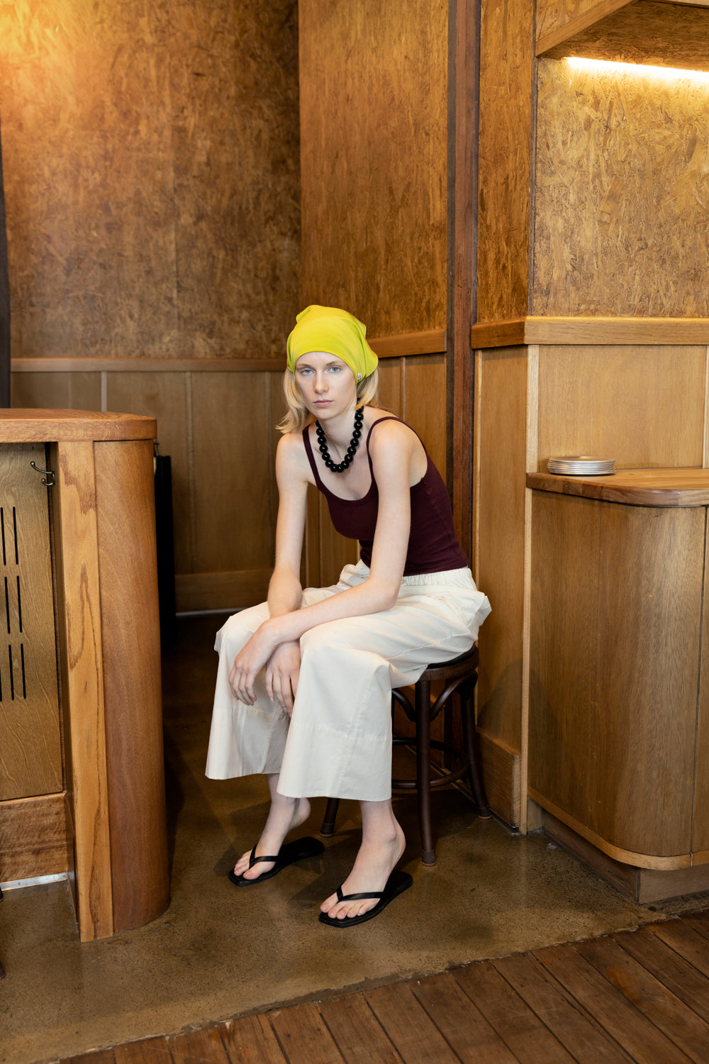 Mid-Rise Drawcord Pant Bianca