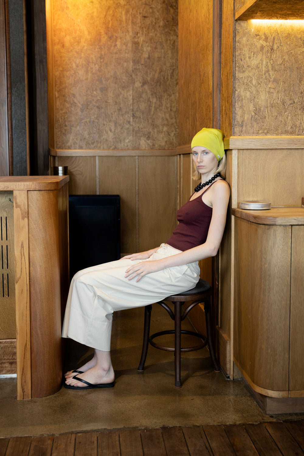 Mid-Rise Drawcord Pant Bianca