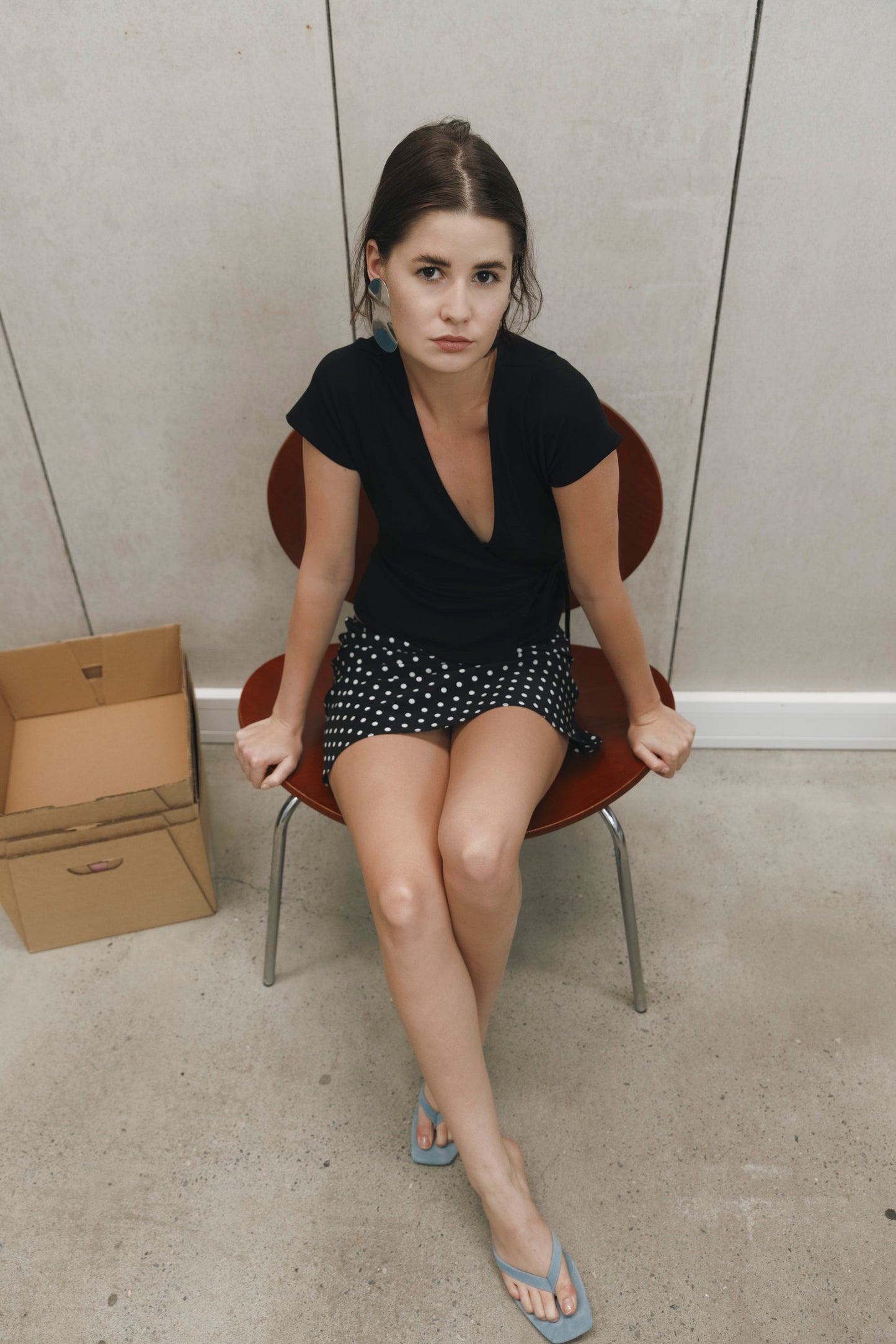 Cap-Sleeve Wrap Top Nera