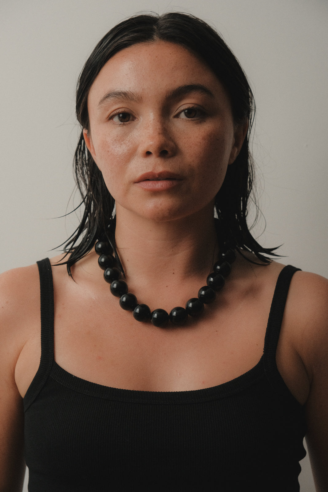 Olga Joan Sun Ray Necklace Onyx (L)