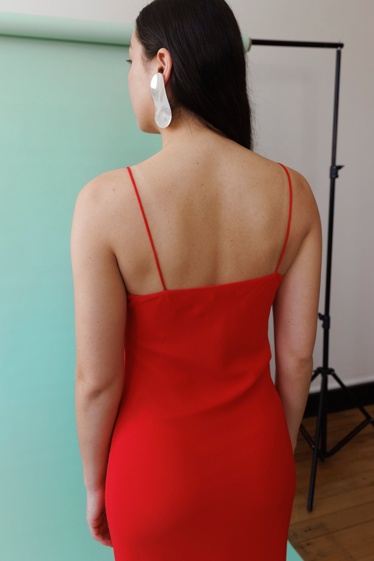 Bias Slip Dress Pomodoro