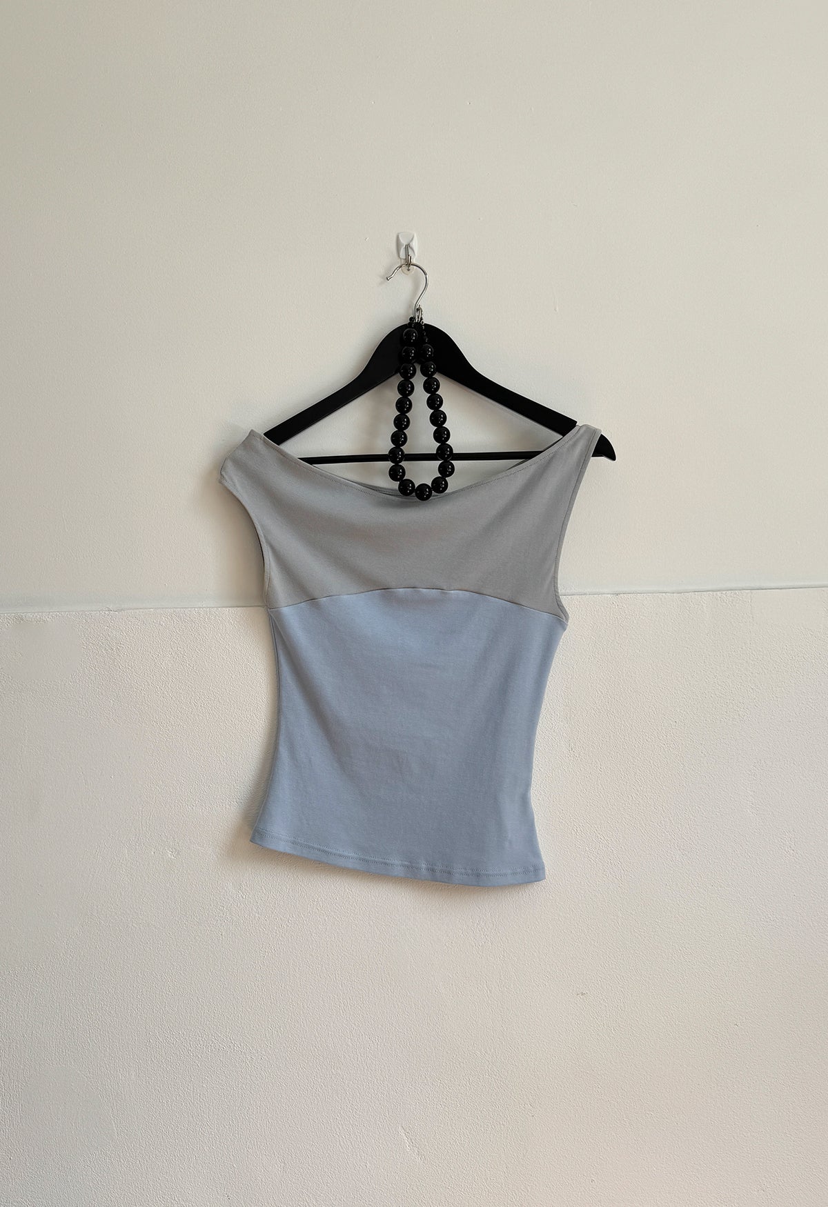 Asym Bardot Top Cielo (Original Fit)
