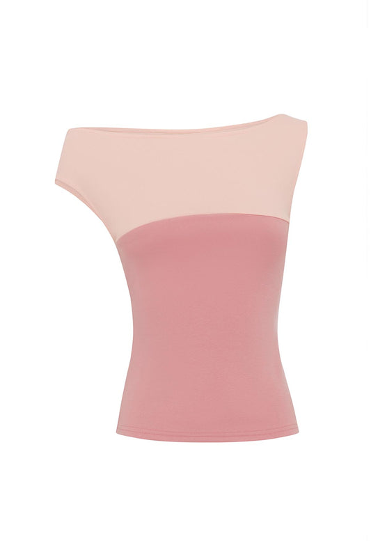 Asym Bardot Top Rosa