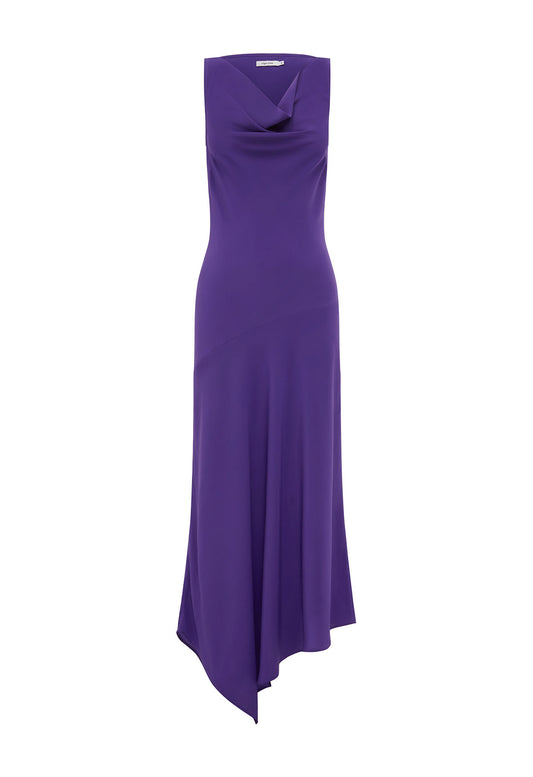 Asymmetrical Cowl Dress Viola
