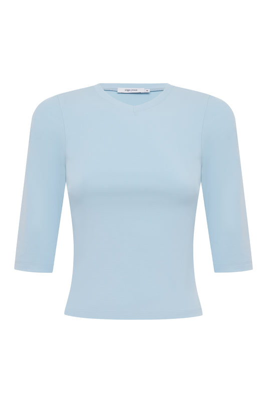 Baby V-Neck Top Cielo