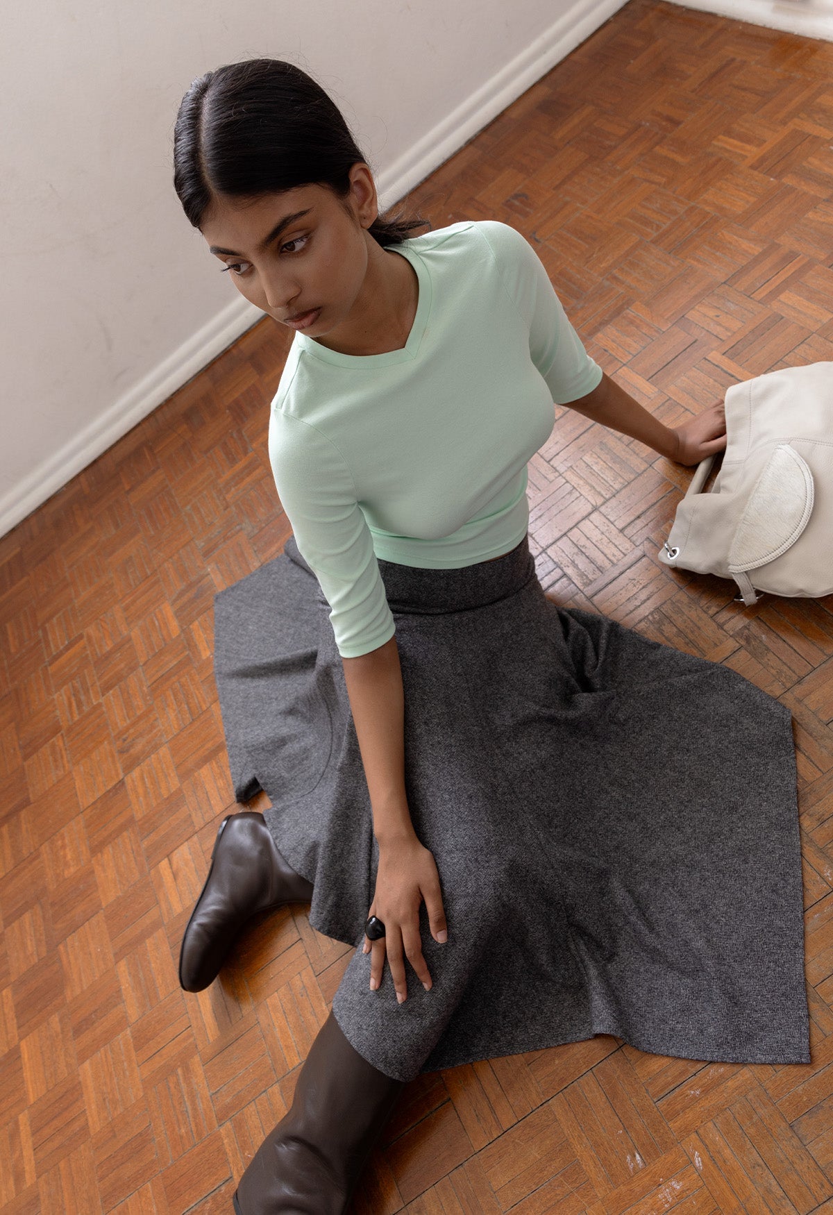 Baby V-Neck Top Menta