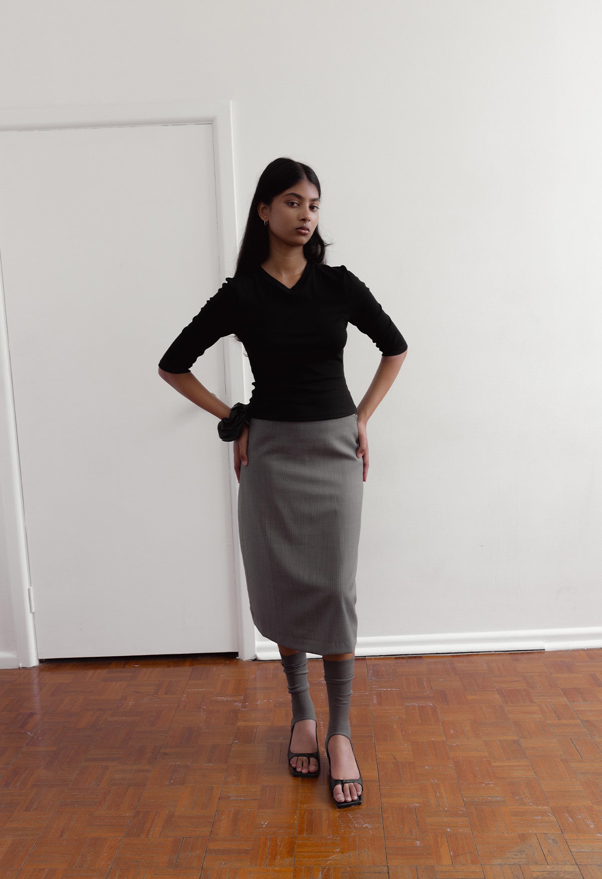 Baby V-Neck Top Nera