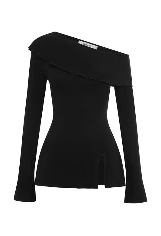 Bardot Long Sleeve Top Nera