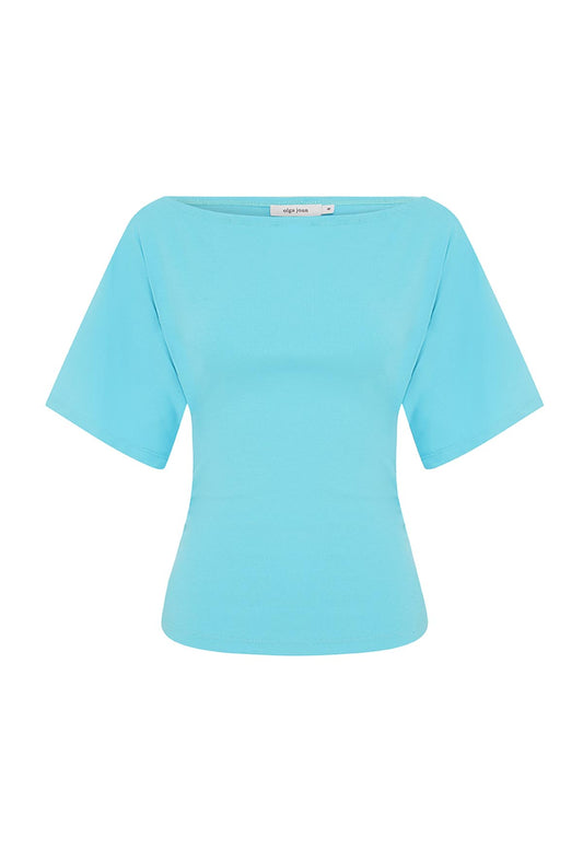 Bardot Ruched Top Acqua