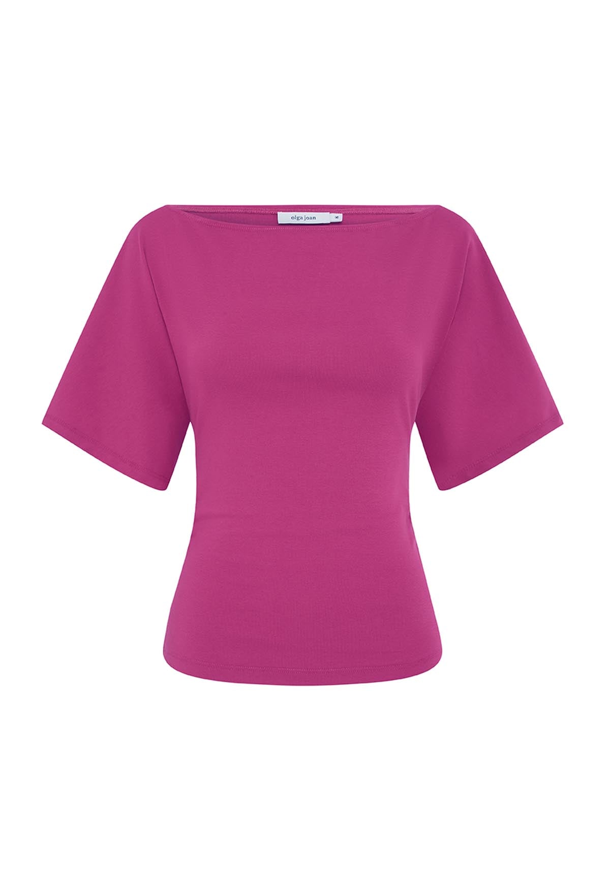 Bardot Ruched Top Magenta