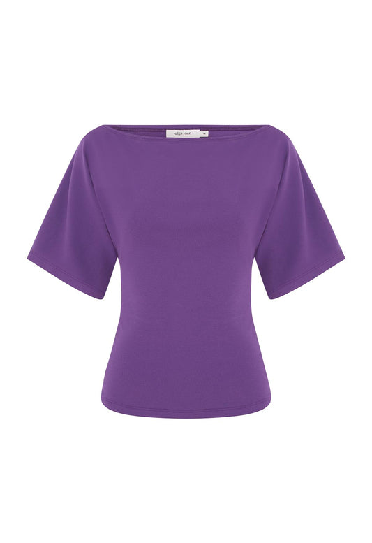 Bardot Ruched Top Viola