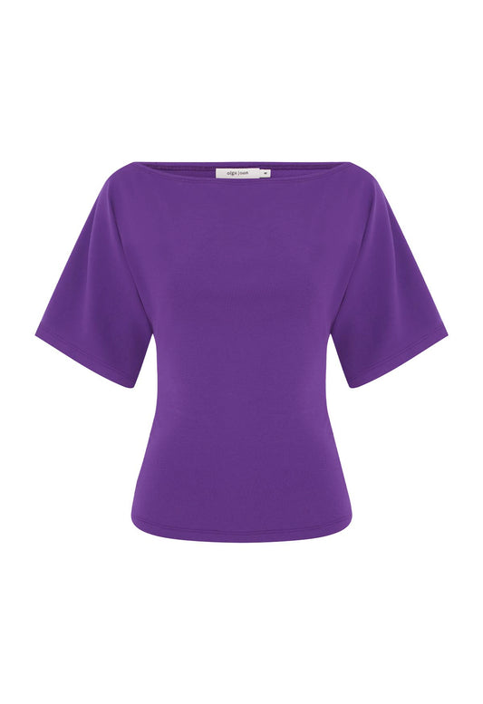 Bardot Ruched Top Viola