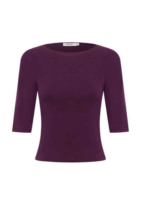 Bateau 3/4 Top Aubergine