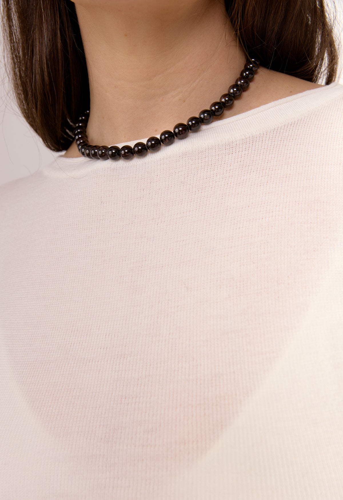 Sun Ray Necklace Garnet Gold 10mm