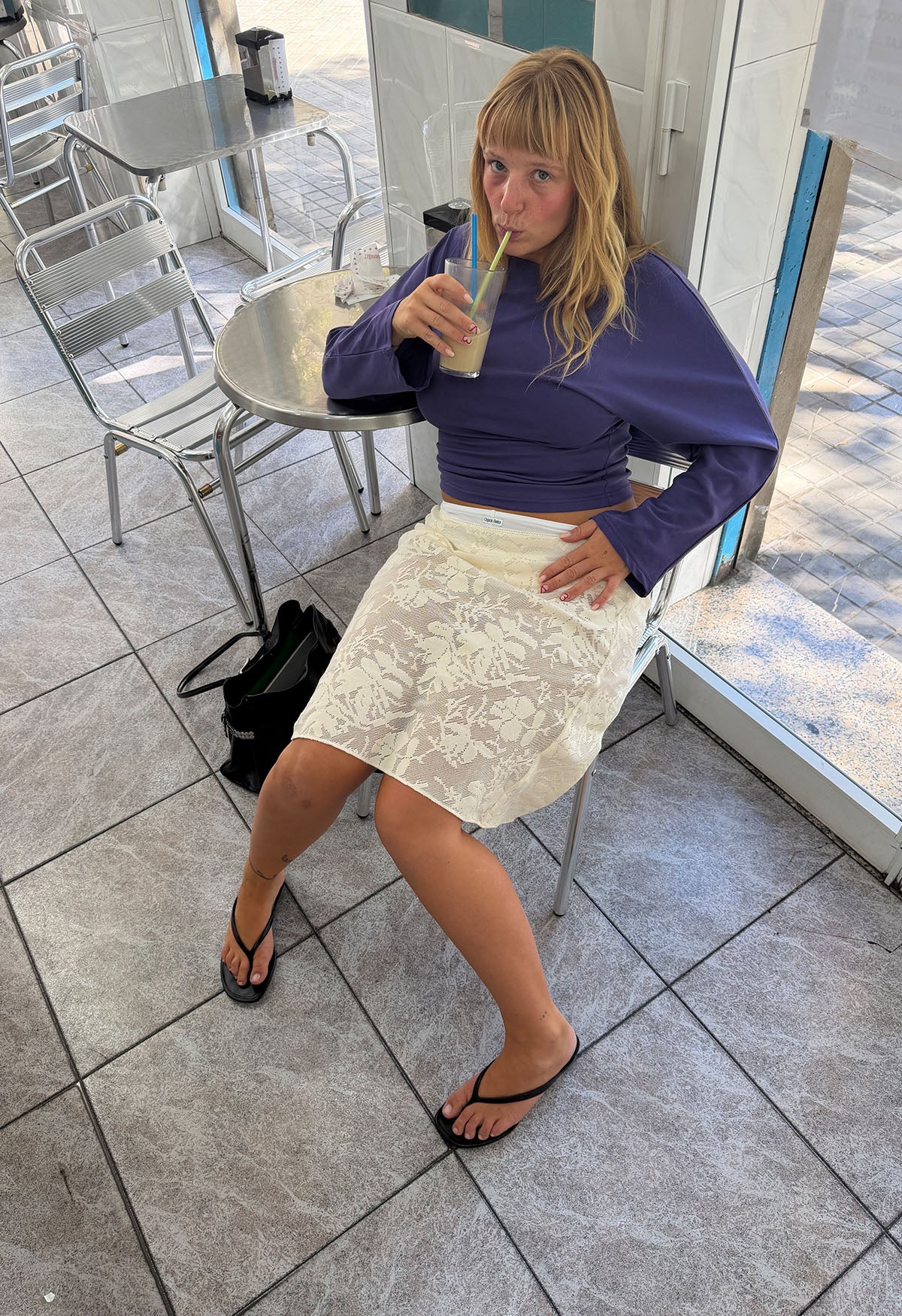 Bateau Long Sleeve Washed Viola