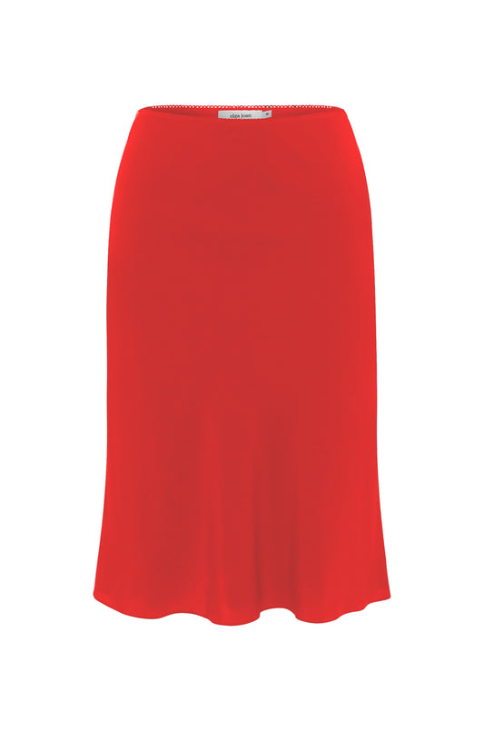 Bias Knee Skirt Pomodoro