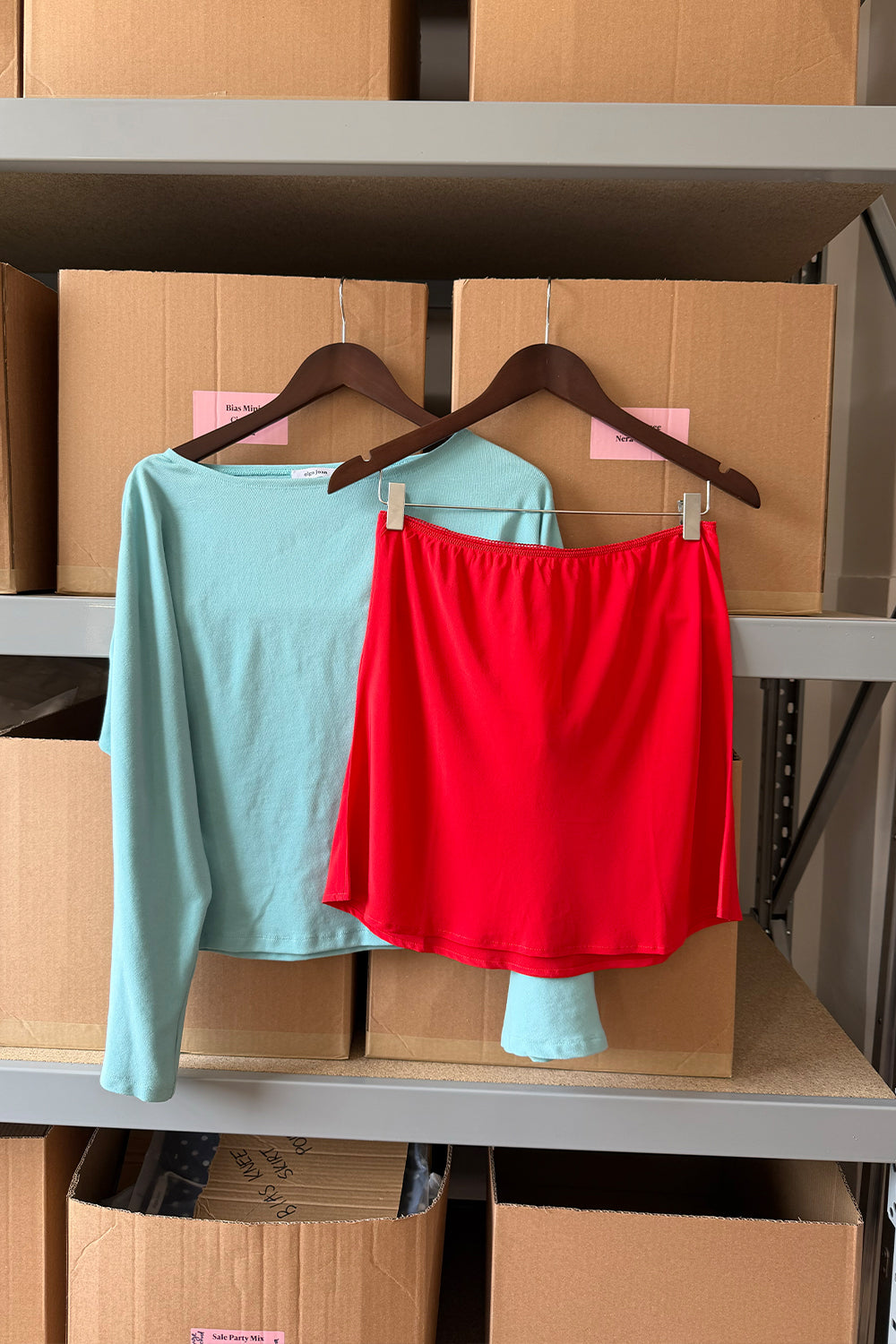 Bias Mini Skirt Pomodoro