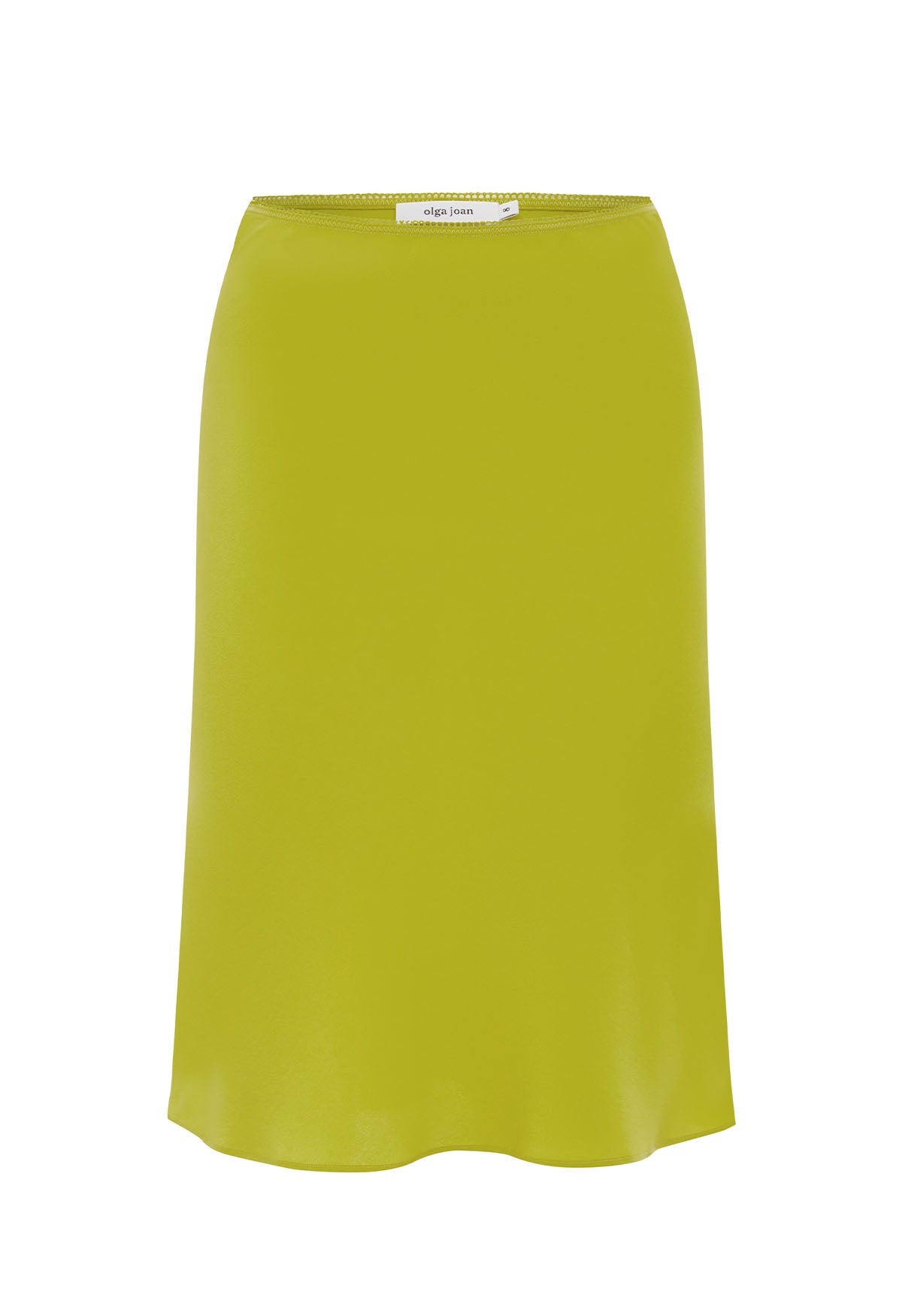 Bias Knee Skirt Chartreuse