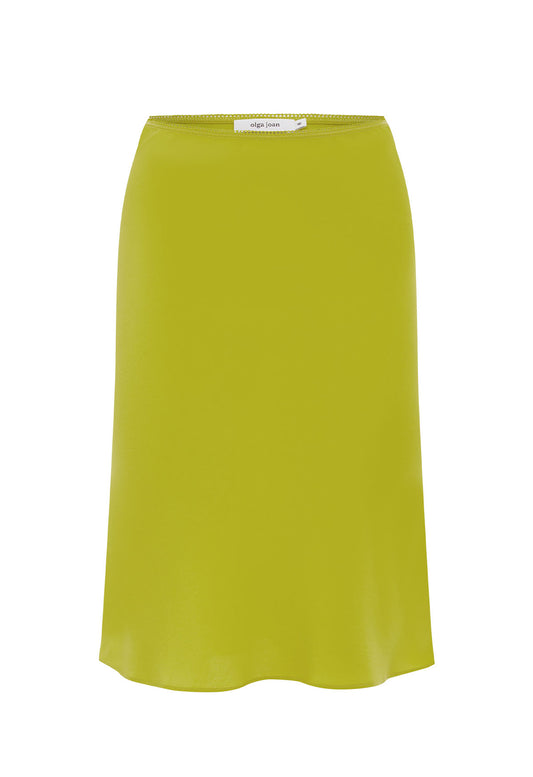Bias Knee Skirt Chartreuse