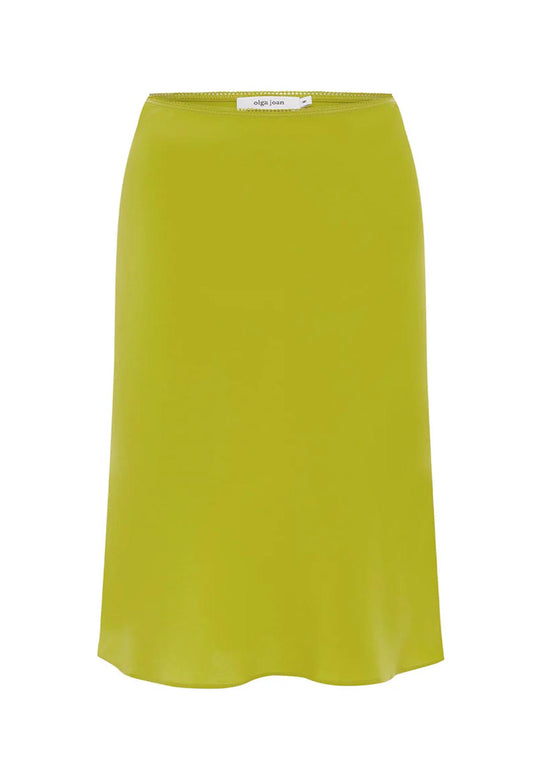 Bias Knee Skirt Chartreuse