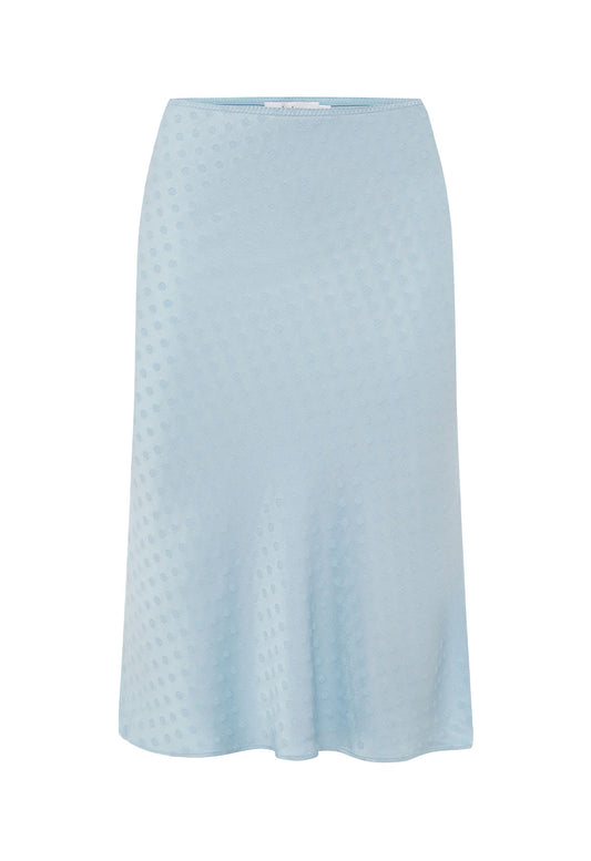 Bias Knee Skirt Jacquard Cielo