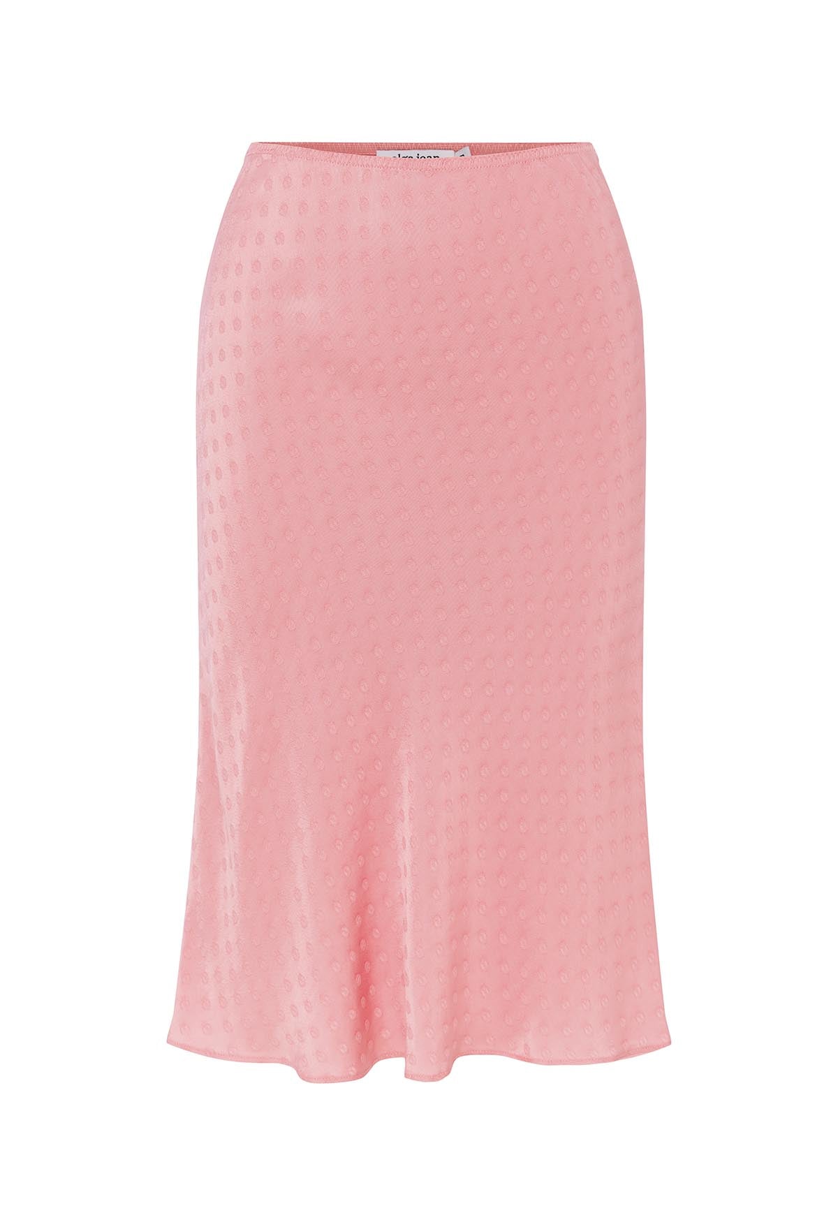Bias Knee Skirt Jacquard Rosa