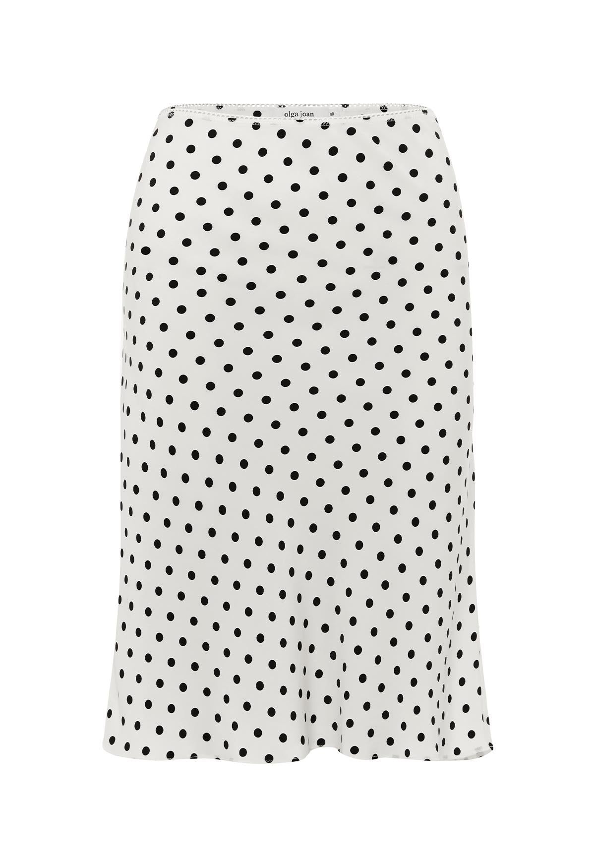 Bias Knee Skirt Pois Bianca