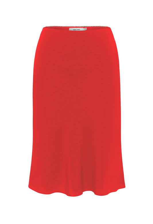 Bias Knee Skirt Pomodoro