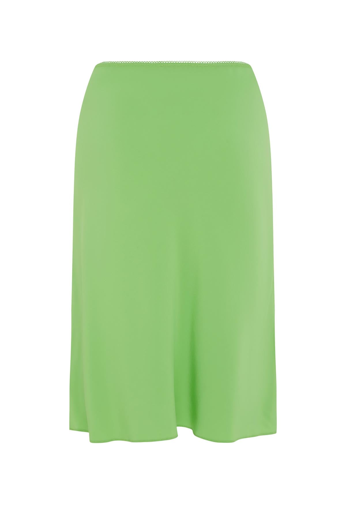 Bias Knee Skirt Verde