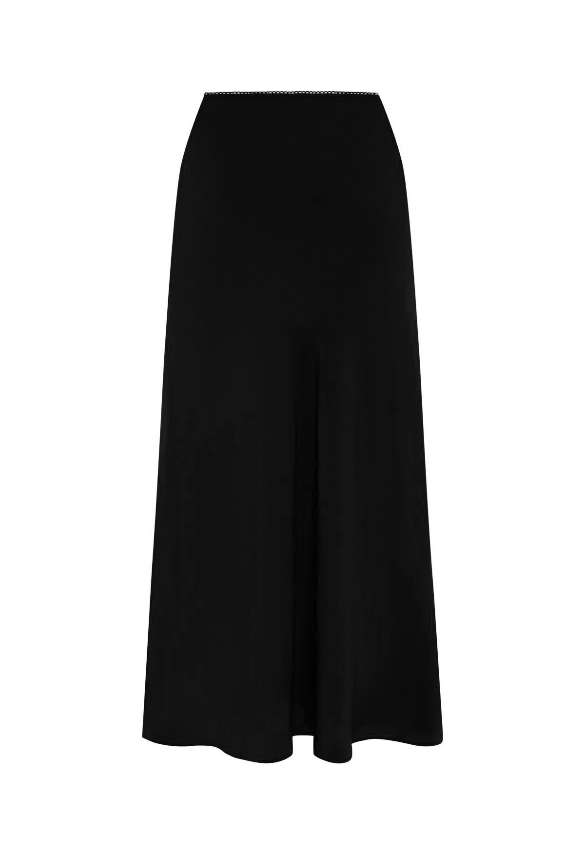 Bias Mid Skirt Nera