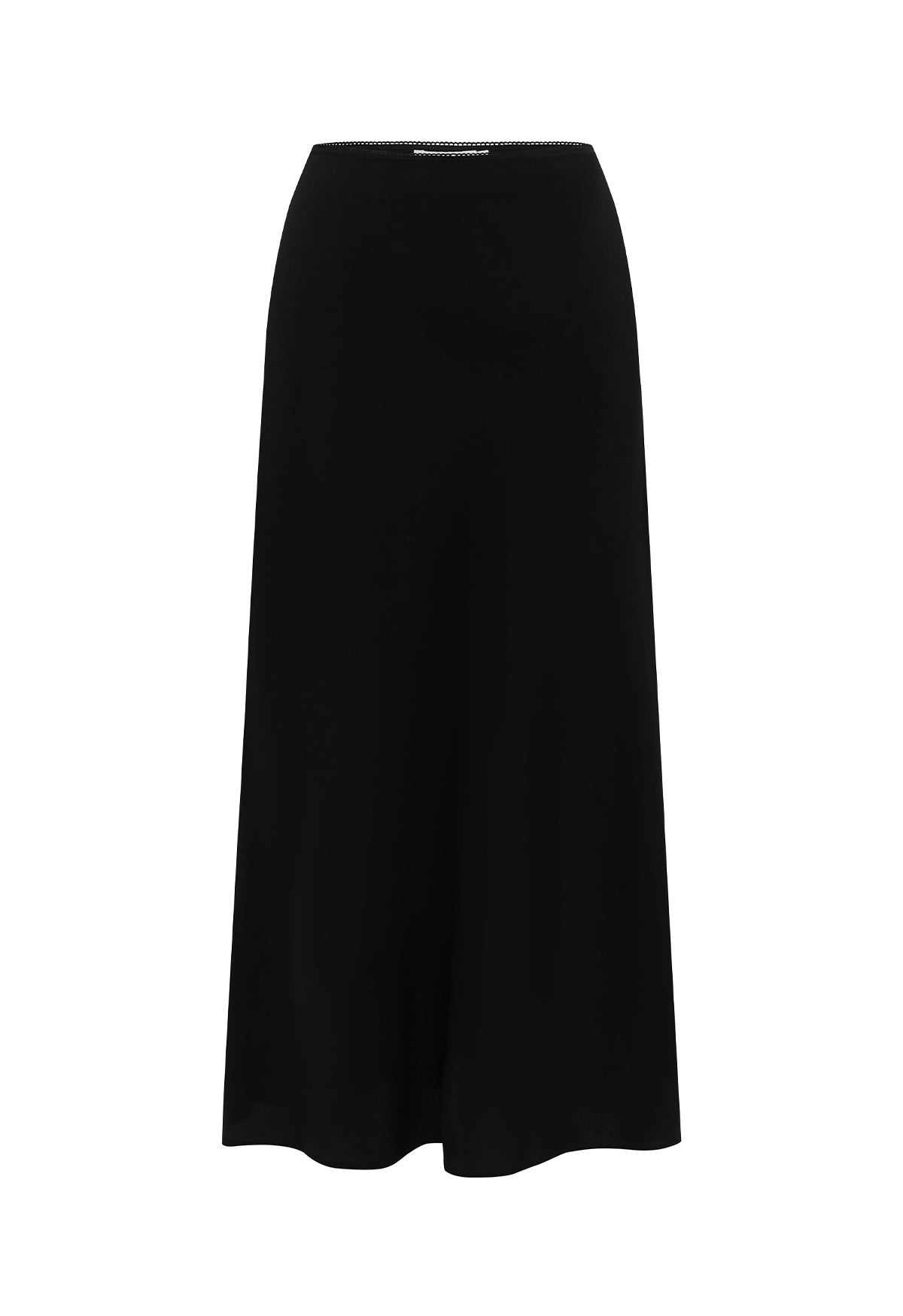 Bias Mid Skirt Nera Silk