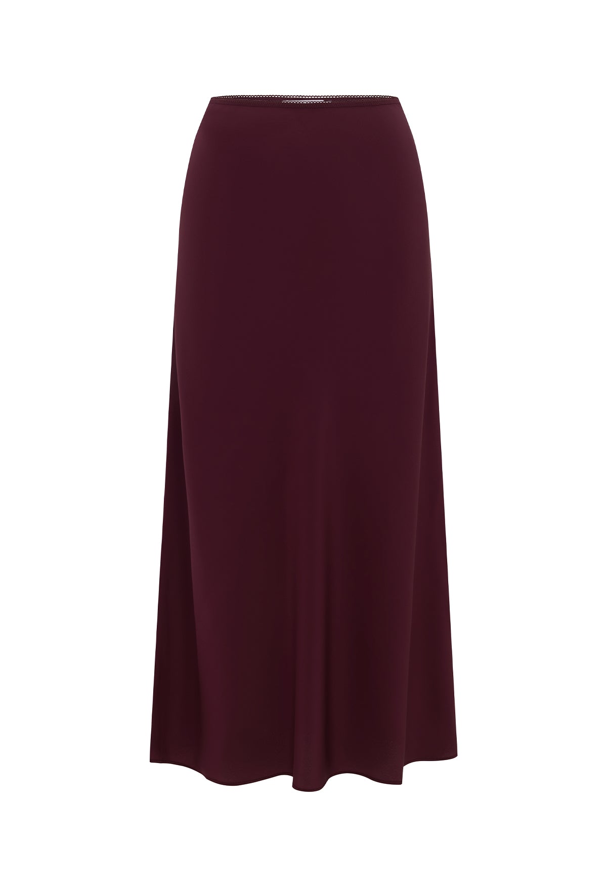 Bias Mid Skirt Vino Silk