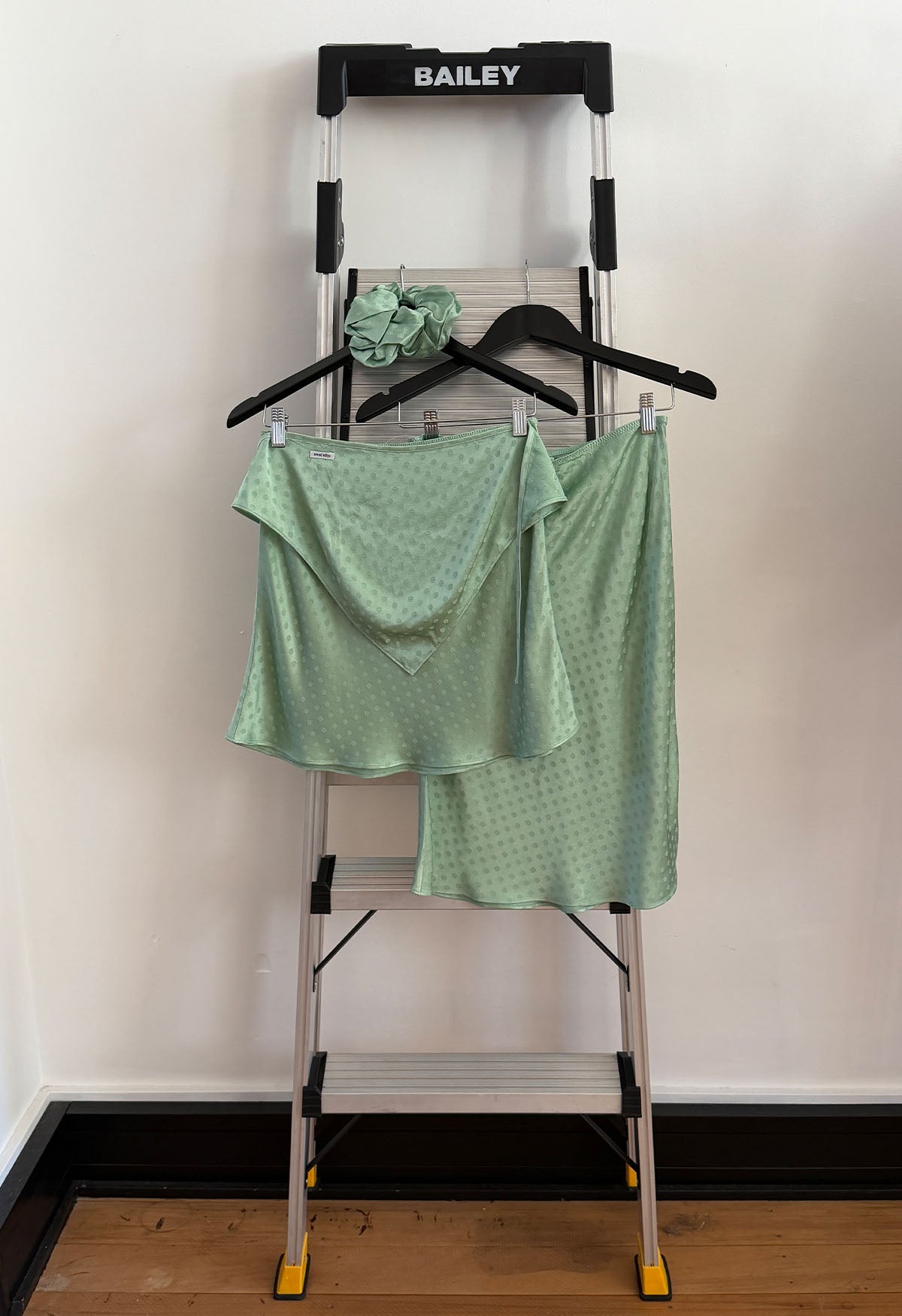 Bias Mini Skirt Jacquard Menta