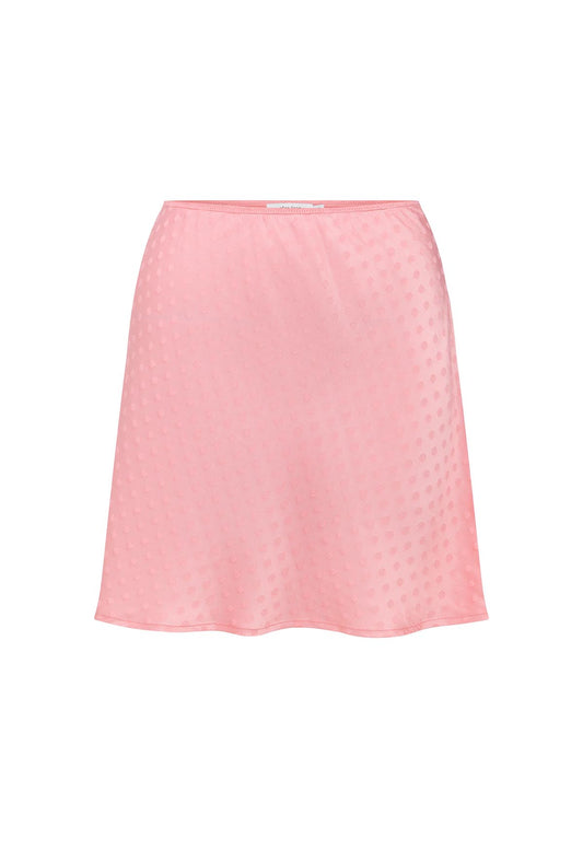 Bias Mini Skirt Jacquard Rosa