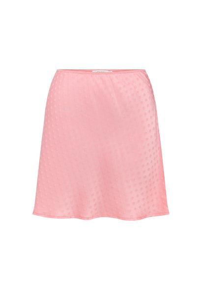 Bias Mini Skirt Jacquard Rosa – Olga Joan